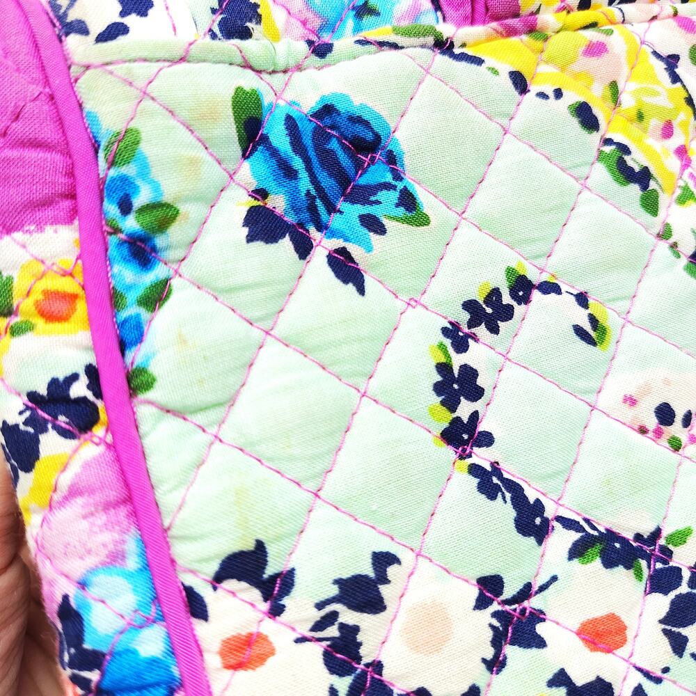 Vera Bradley Weekender Travel Bag Quilted Wildflower Paisley Crossbody - Picture 10 of 13